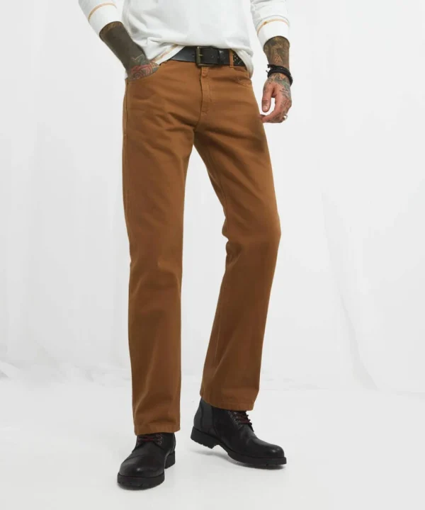 Cargo Trousers | Straight Leg Jeans | Men's Partywear | Jeans & Trousers | Denim Styles | Top Picks | Top Picks | Top Picks | Men，s | Men，s Joe Browns On Track Jeans Dark Tobacco