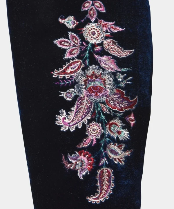 Knee High Boots | Party Footwear | Boots & Shoes | Sale Boots & Shoes | Top Picks | Top Picks | Women's | Women's Joe Browns Opulence Embroidered Velvet Boots Navy Multi