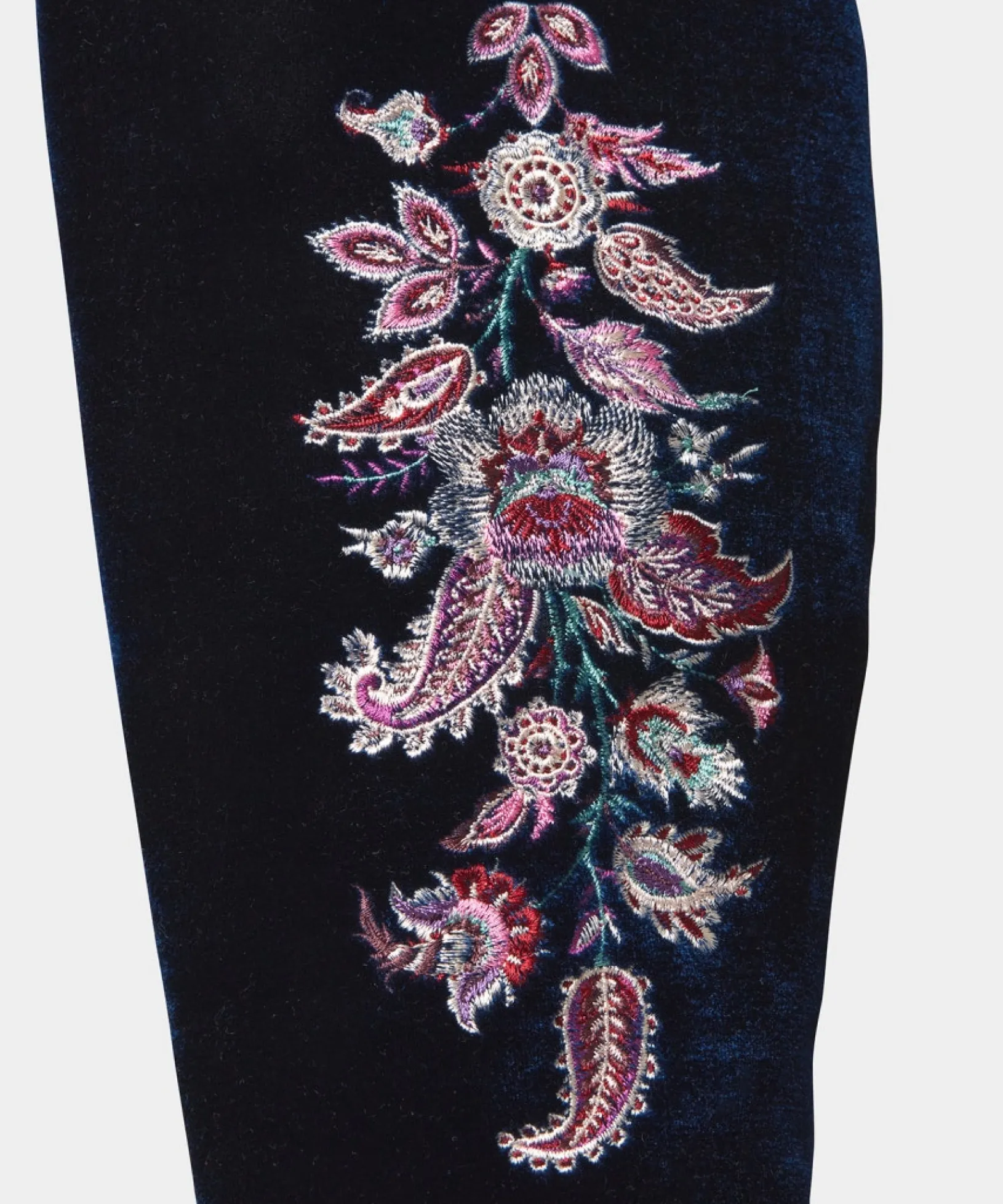 opulence_embroidered_velv_4.webp Knee High Boots | Party Footwear | Boots & Shoes | Sale Boots & Shoes | Top Picks | Top Picks | Women's | Women's Joe Browns Opulence Embroidered Velvet Boots Navy Multi