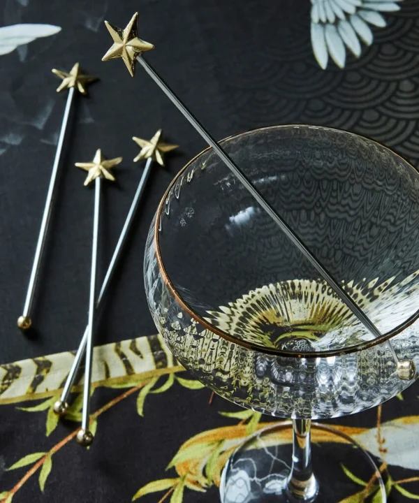 Christmas Accessories & Decorations | Kitchen | Gifts | Home | Home | Women's Joe Browns Pack Of 4 Star Drinks Stirrers Gold