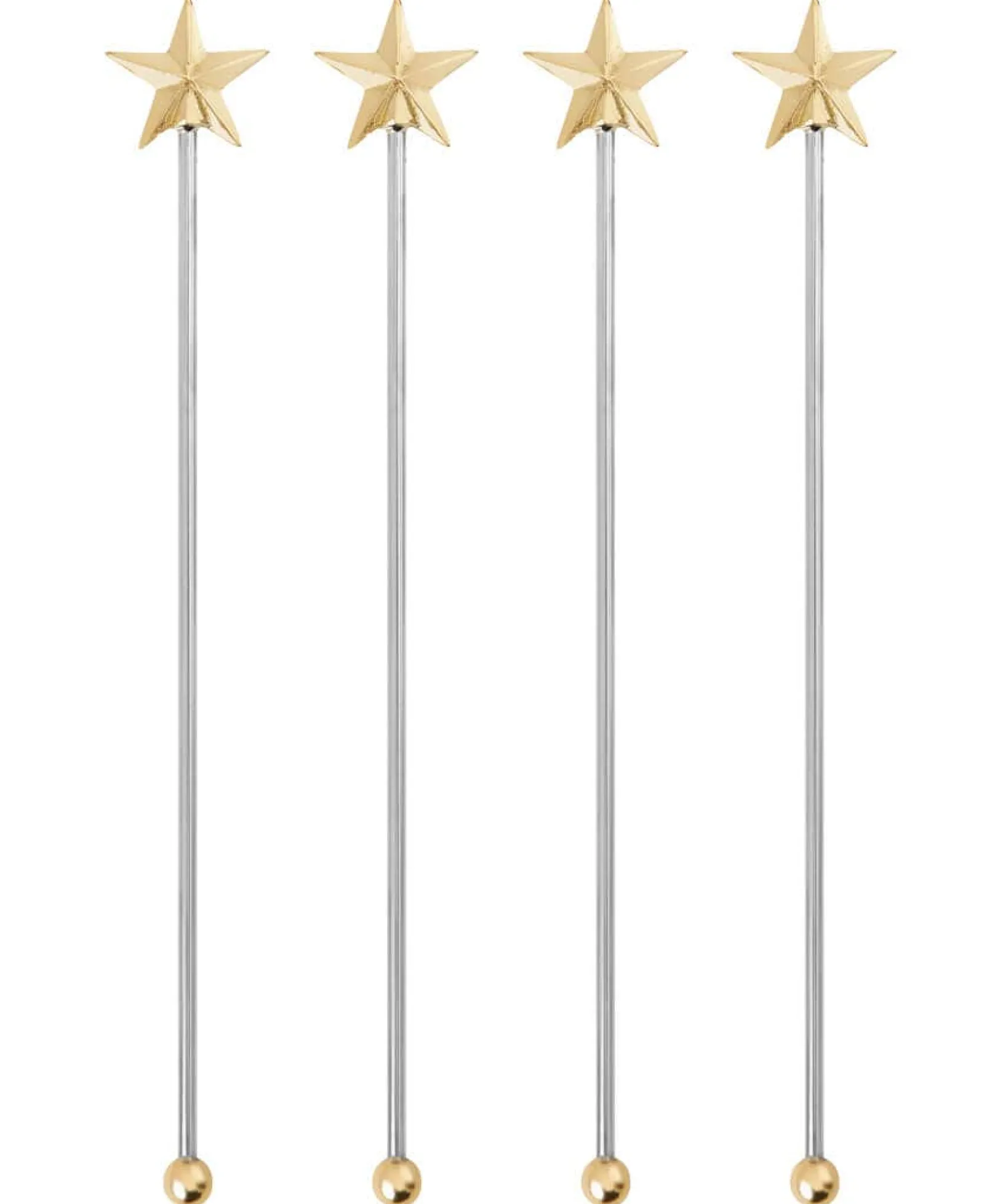 pack_of__star_drinks_stir_1.webp Christmas Accessories & Decorations | Kitchen | Gifts | Home | Home | Women's Joe Browns Pack Of 4 Star Drinks Stirrers Gold