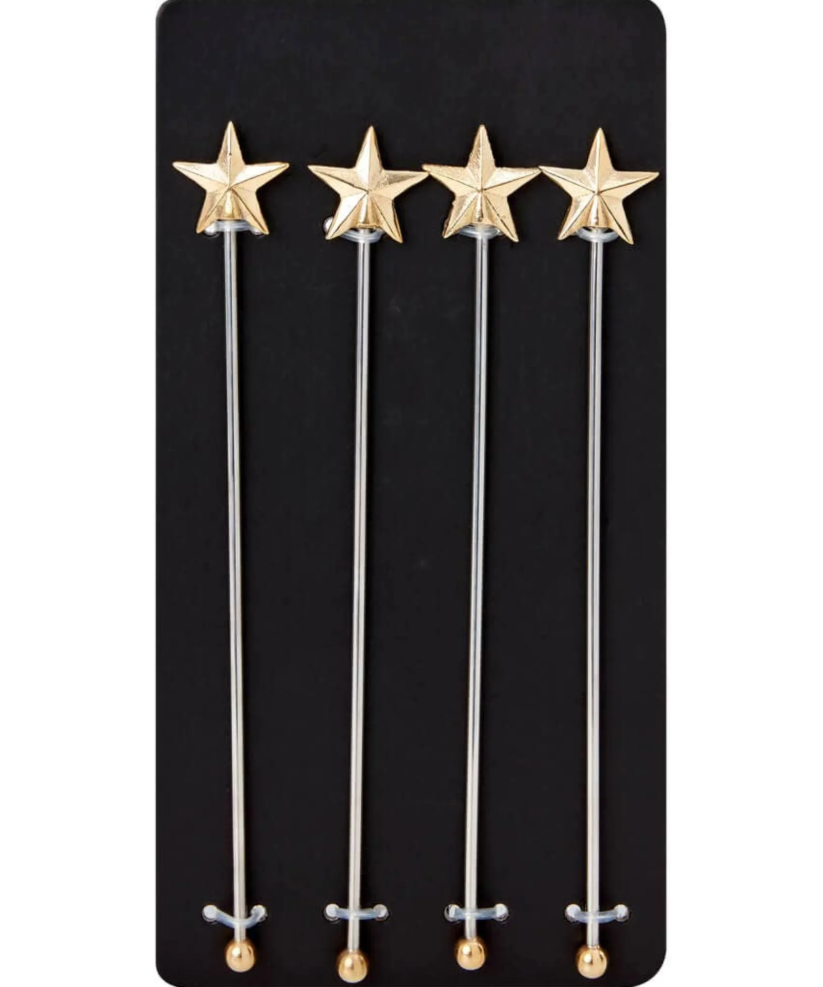 pack_of__star_drinks_stir_2.webp Christmas Accessories & Decorations | Kitchen | Gifts | Home | Home | Women's Joe Browns Pack Of 4 Star Drinks Stirrers Gold