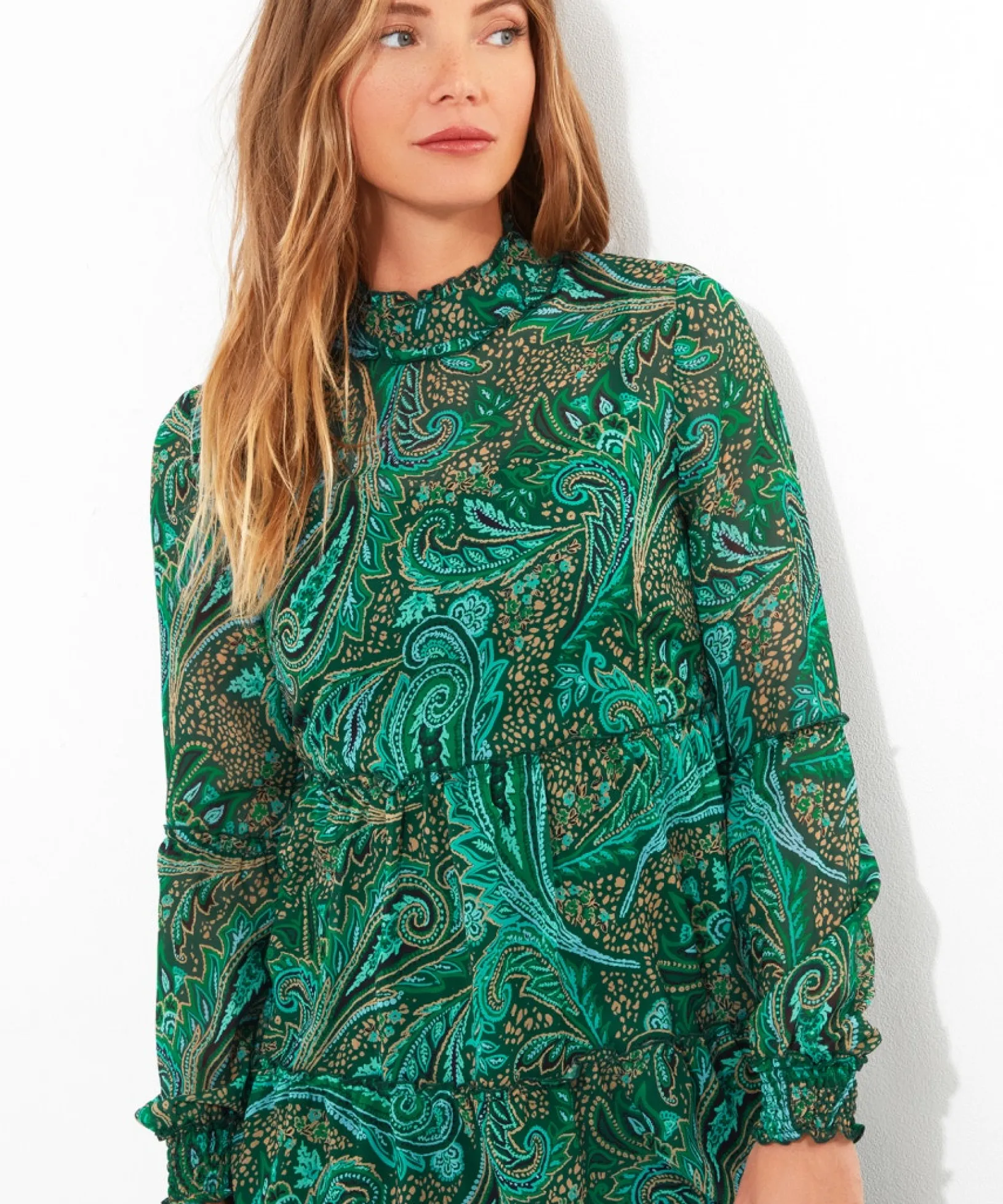 paisley_promise_tunic_dre_4.webp Tops, Tunics & Blouses | Sale Tops, Tunics & Blouses | Women's | Women's Joe Browns Paisley Promise Tunic Dress Green