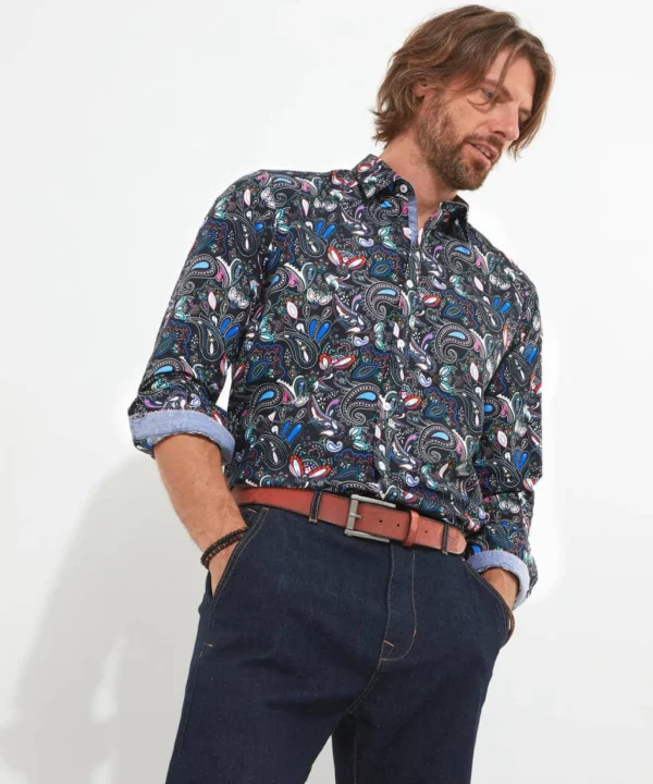 Shop Men's Collection | Funky Shirts | Men's Partywear | Shirts | Sale Shirts | Top Picks | Top Picks | Top Picks | Men，s | Men，s Joe Browns Party Paisley Shirt Black