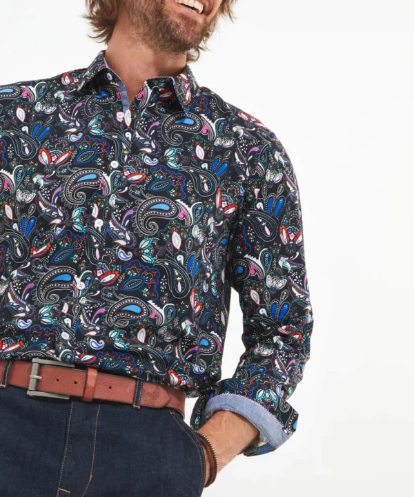 Shop Men's Collection | Funky Shirts | Men's Partywear | Shirts | Sale Shirts | Top Picks | Top Picks | Top Picks | Men，s | Men，s Joe Browns Party Paisley Shirt Black