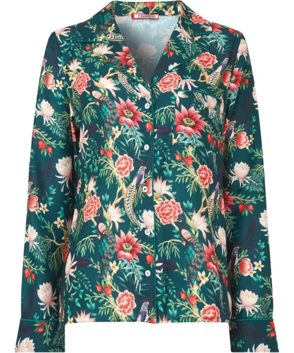 Pyjamas & Loungewear | Gifts | Sale Pyjamas & Loungewear | Sale Tops, Tunics & Blouses | Women's | Women's | Women's | Women's Joe Browns Print Pyjama Top Peacock