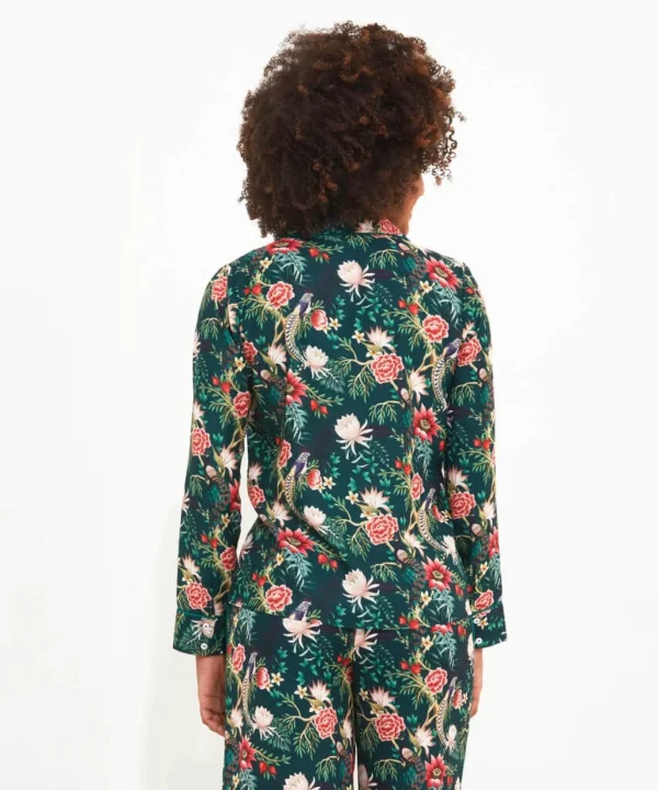 Pyjamas & Loungewear | Gifts | Sale Pyjamas & Loungewear | Sale Tops, Tunics & Blouses | Women's | Women's | Women's | Women's Joe Browns Print Pyjama Top Peacock