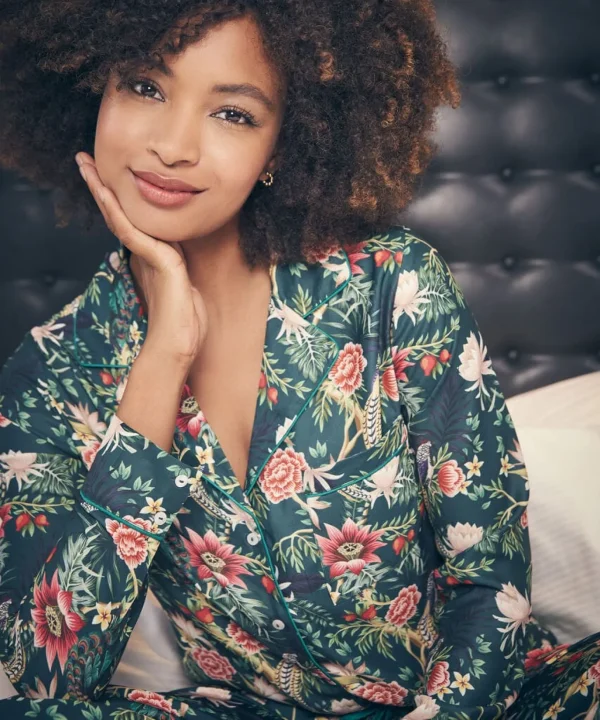 Pyjamas & Loungewear | Gifts | Sale Pyjamas & Loungewear | Sale Tops, Tunics & Blouses | Women's | Women's | Women's | Women's Joe Browns Print Pyjama Top Peacock