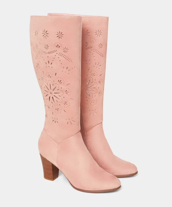Sale Boots & Shoes | Women's Joe Browns Pearl River Laser Cut Boots Blush
