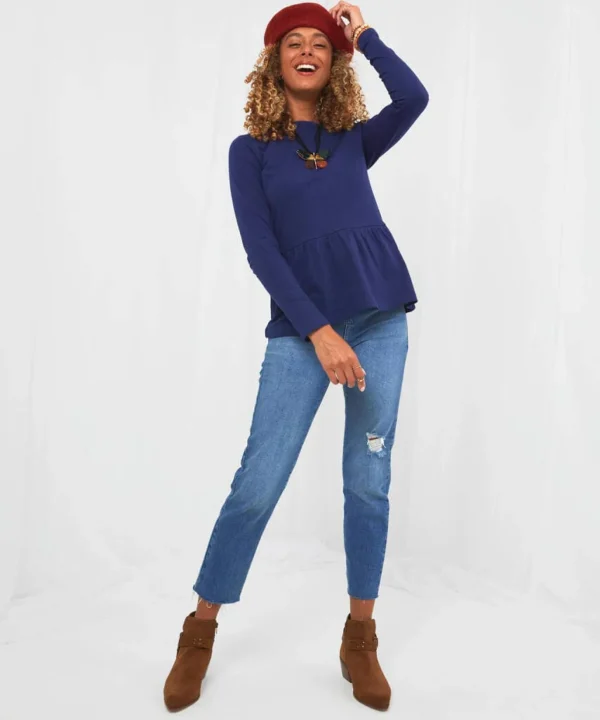 Sale Tops, Tunics & Blouses | Women's Joe Browns Perfect Peplum Top Blue / Orange
