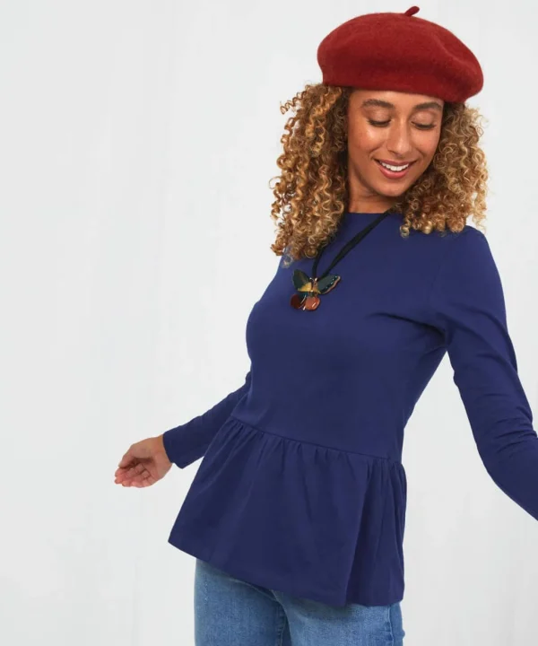 Sale Tops, Tunics & Blouses | Women's Joe Browns Perfect Peplum Top Blue / Orange