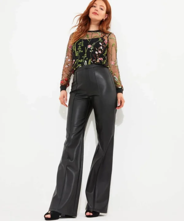 Occasion Outfits | Jeans & Trousers | Top Picks | Women's Joe Browns Perfect PU Trousers Black