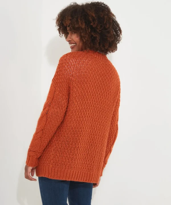 Cardigans & Coatigans | Sale Knitwear & Jumpers | Top Picks | Women's Joe Browns Perfect Slouchy Cardigan Burnt Orange / Black