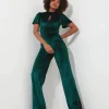 Shop Women's Collection | Occasion Outfits | Petite | Jumpsuits | Jeans & Trousers | Sale Jumpsuits | Sale Jeans & Trousers | Top Picks | Top Picks | Women's | Women's | Women's | Women's | Women's Joe Browns Perfection Velour Jumpsuit Green