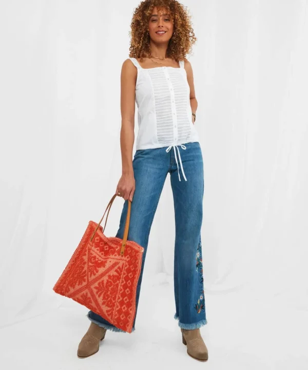Sale Tops, Tunics & Blouses | Women's Joe Browns Pintuck Camisole Top White / Blue