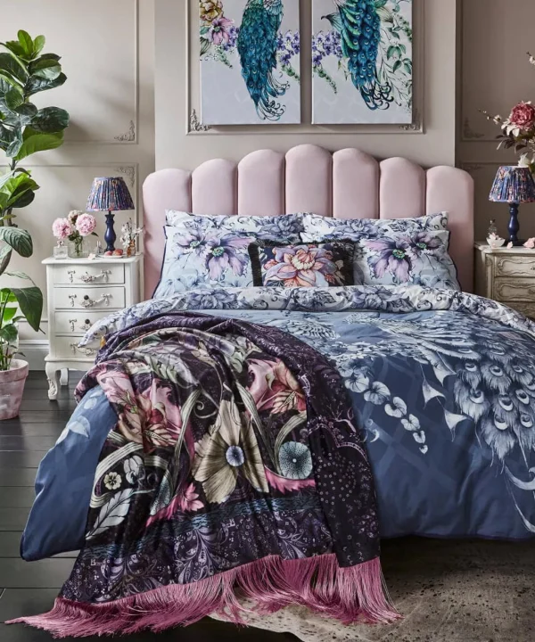 Bedroom | Nouveau Reflections | Floral Décor | Nature Décor | Animal Décor | Bedding | Home | Home | Home | Home | Home | Home Joe Browns Poised Peacocks Reversible Bed Set Blue