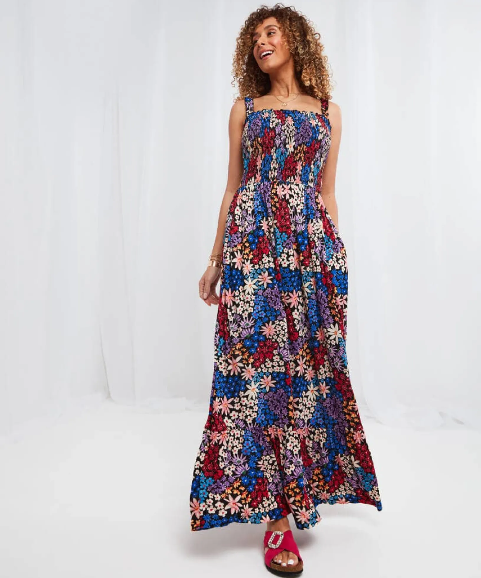 polly_jersey_dress_2.webp Sale Dresses | Women's Joe Browns Polly Jersey Dress Multi / Pink
