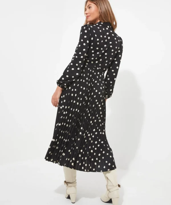 Shop Women's Collection | Vintage & Retro Dresses | Maxi Dresses | Party Dresses | Dresses | Sale Dresses | Top Picks | Top Picks | Top Picks | Top Picks | Women's | Women's Joe Browns Polly Spot Pleat Dress Black