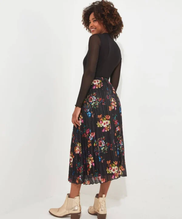 Occasion Outfits | Skirts | Sale Skirts | Top Picks | Women's | Women's Joe Browns Pop Of Colour Pleated Skirt Black
