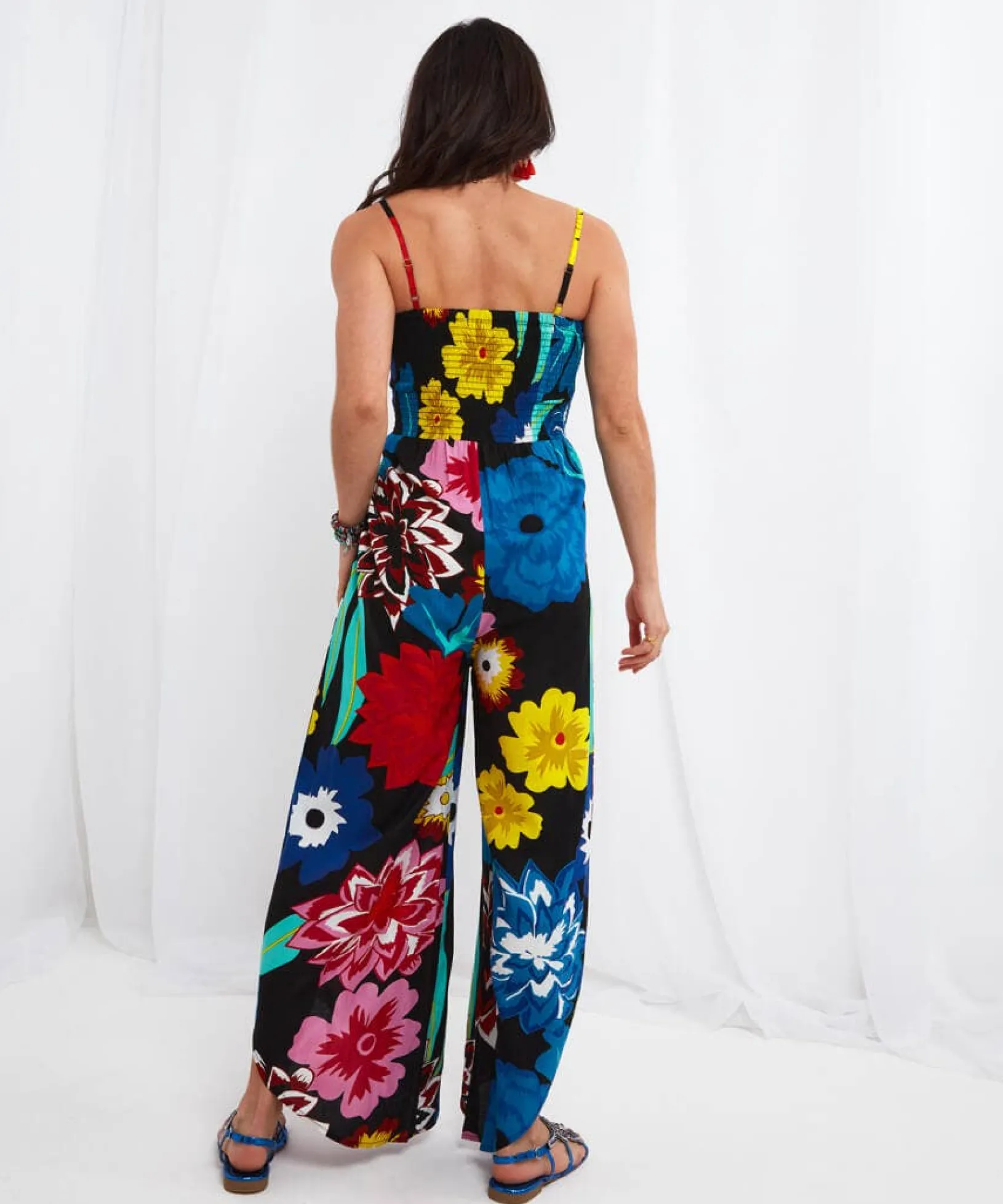 pop_of_fun_jumpsuit_3.webp Sale Jumpsuits | Sale Jeans & Trousers | Women's | Women's Joe Browns Pop Of Fun Jumpsuit Multi