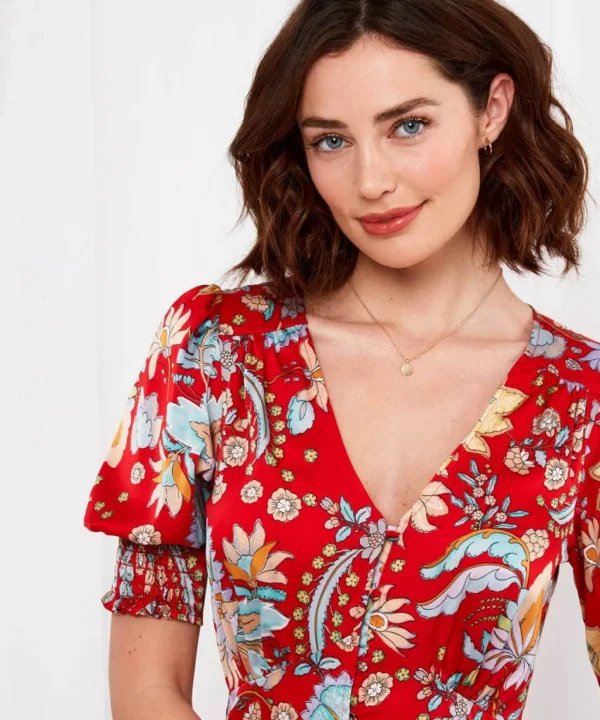Sale Dresses | Women's Joe Browns Poppy Floral Dress Red
