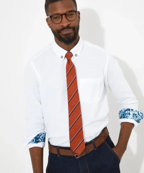 Accessories | Men，s Joe Browns Premium Dapper Silk Tie Orange