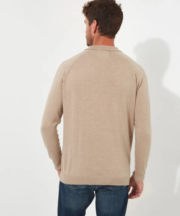 Shop Men's Collection | Knitwear & Jumpers | Sale Knitwear & Jumpers | Top Picks | Men，s | Men，s Joe Browns Premium Knitted Polo Oatmeal