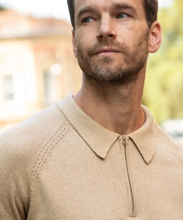 Shop Men's Collection | Knitwear & Jumpers | Sale Knitwear & Jumpers | Top Picks | Men，s | Men，s Joe Browns Premium Knitted Polo Oatmeal