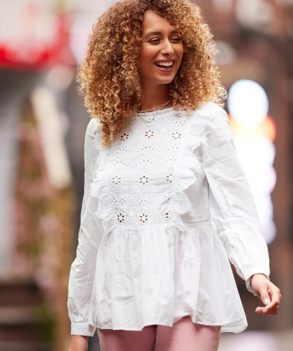 Sale Tops, Tunics & Blouses | Women's Joe Browns Prettiest Broderie Top White