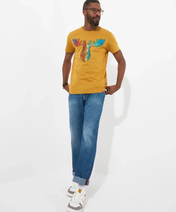 Shop Men's Collection | Graphic T-Shirts | Tops & T-Shirts | Sale Tops & T-Shirts | Top Picks | Top Picks | Men，s | Men，s Joe Browns Rainbow Stag Tee Ochre