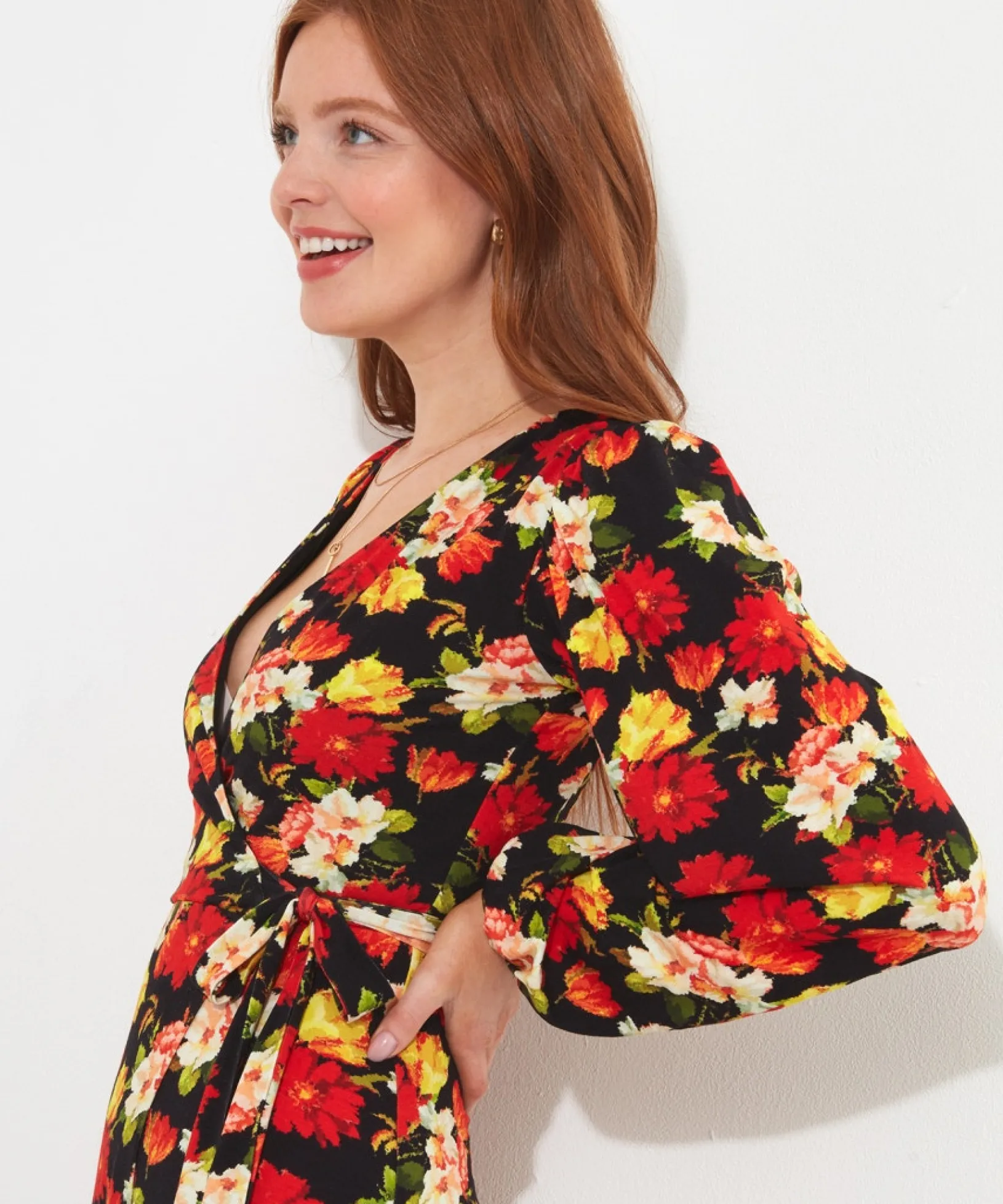 ravishing_jersey_wrap_dre_4.webp Midi Dresses | Dresses | Sale Dresses | Top Picks | Women's | Women's Joe Browns Ravishing Jersey Wrap Dress Multi