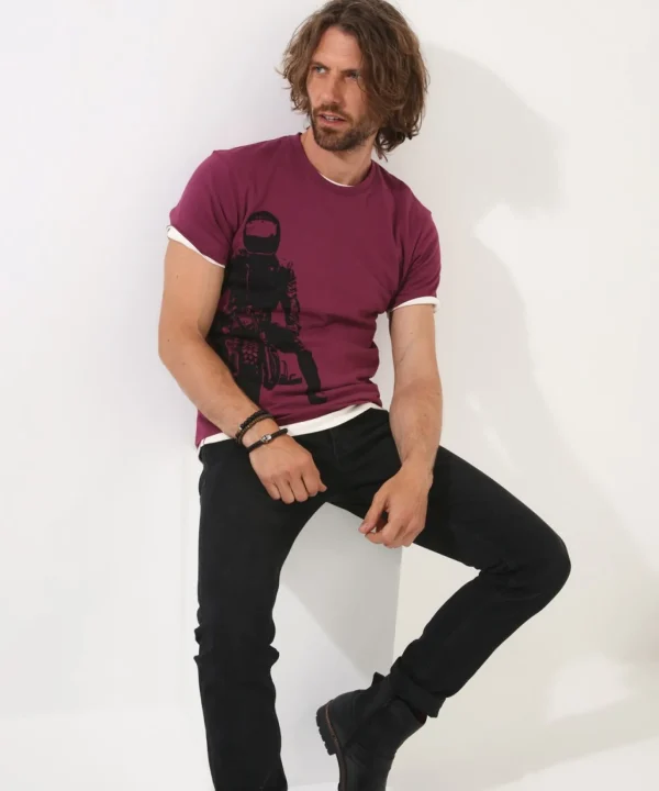 Shop Men's Collection | Graphic T-Shirts | Tops & T-Shirts | Sale Tops & T-Shirts | Top Picks | Top Picks | Men，s | Men，s Joe Browns Ready To Ride Tee Berry