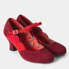 Party Footwear | Boots & Shoes | Sale Boots & Shoes | Top Picks | Women's | Women's Joe Browns Rebel Art Deco Mary Jane Shoes Burgundy