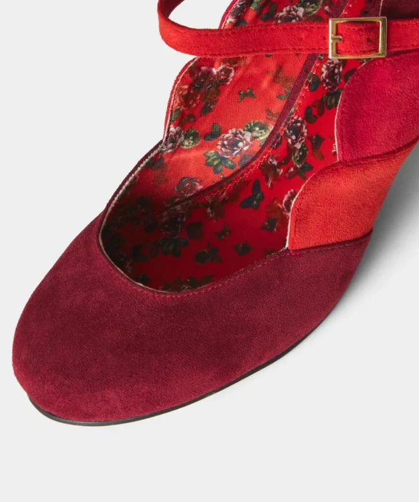 Party Footwear | Boots & Shoes | Sale Boots & Shoes | Top Picks | Women's | Women's Joe Browns Rebel Art Deco Mary Jane Shoes Burgundy