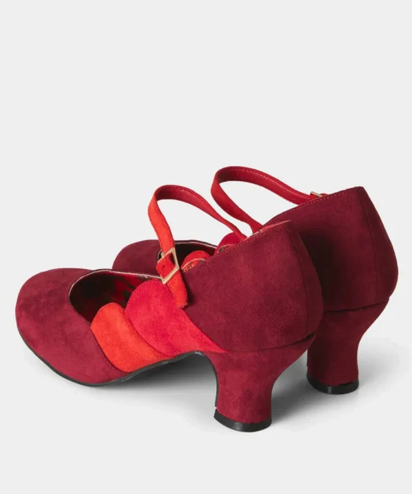 Party Footwear | Boots & Shoes | Sale Boots & Shoes | Top Picks | Women's | Women's Joe Browns Rebel Art Deco Mary Jane Shoes Burgundy