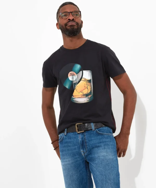 Shop Men's Collection | Graphic T-Shirts | Tops & T-Shirts | Sale Tops & T-Shirts | Top Picks | Top Picks | Men,s | Men,s Joe Browns Record Slice Tee Black