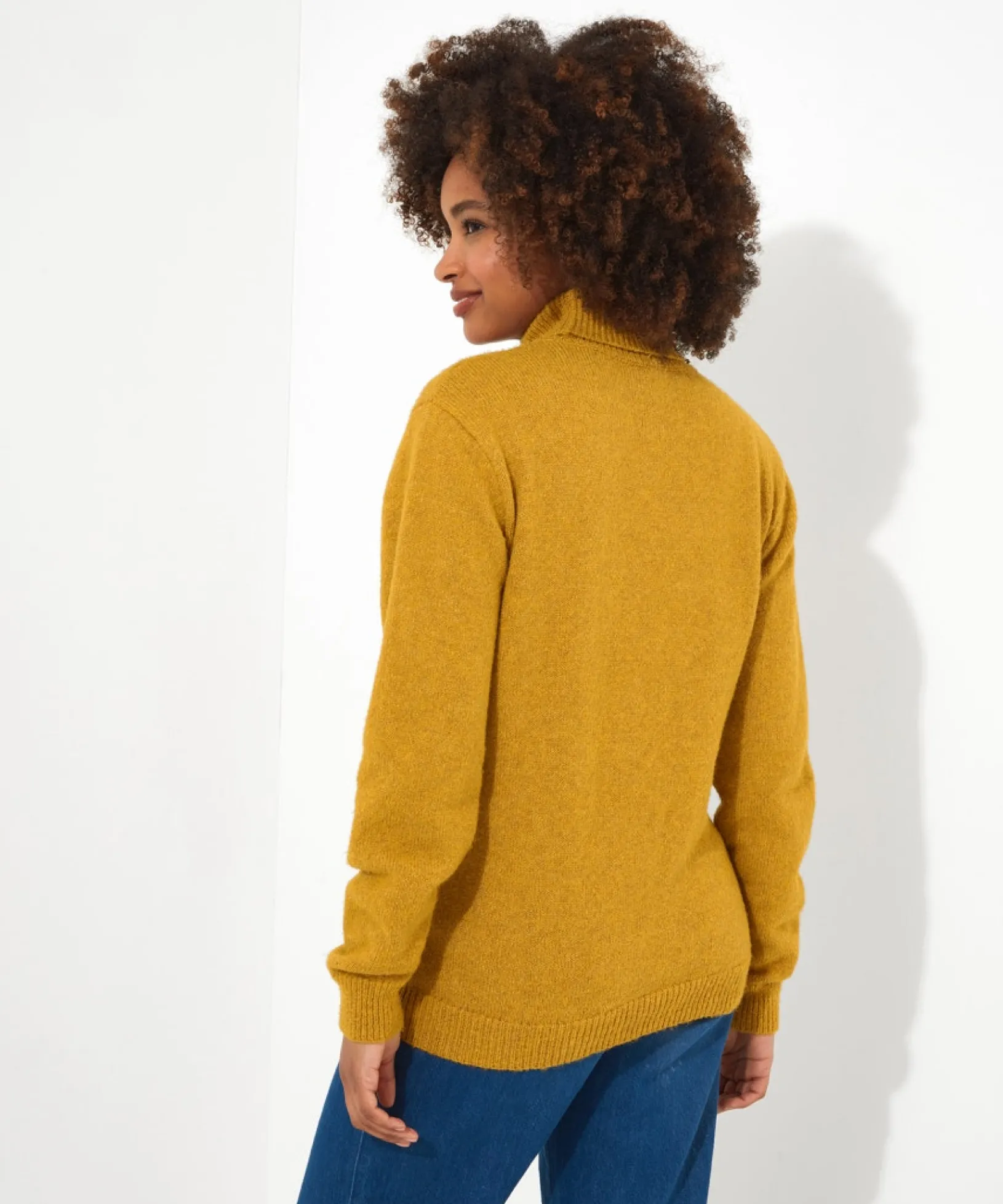 relaxing_roll_neck_jumper_4.webp Cardigans & Coatigans | Sale Knitwear & Jumpers | Top Picks | Women's Joe Browns Relaxing Roll Neck Jumper Ochre