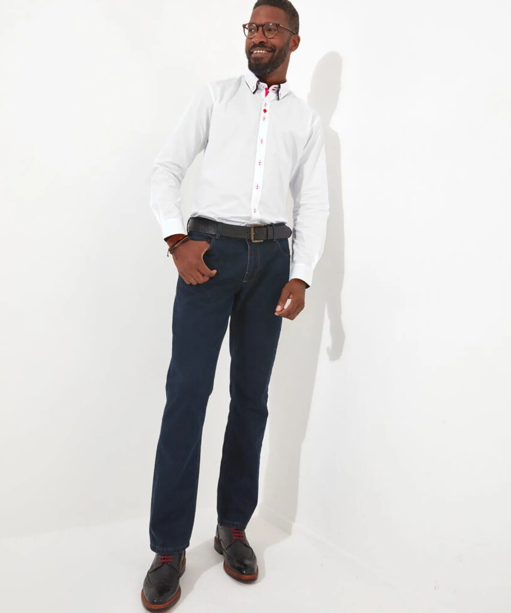 remarkable_double_collar__2.webp Shop Men's Collection | Work Shirts | Men's Partywear | Shirts | Top Picks | Top Picks | Top Picks | Men,s Joe Browns Remarkable Double Collar Shirt White