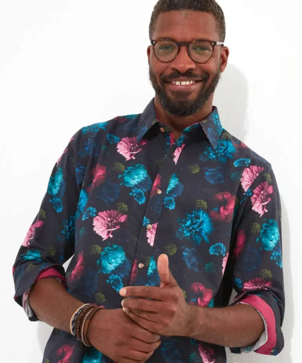 Shop Men's Collection | Funky Shirts | Men's Partywear | Shirts | Sale Shirts | Top Picks | Top Picks | Top Picks | Men,s | Men,s Joe Browns Remarkable Floral Shirt Black
