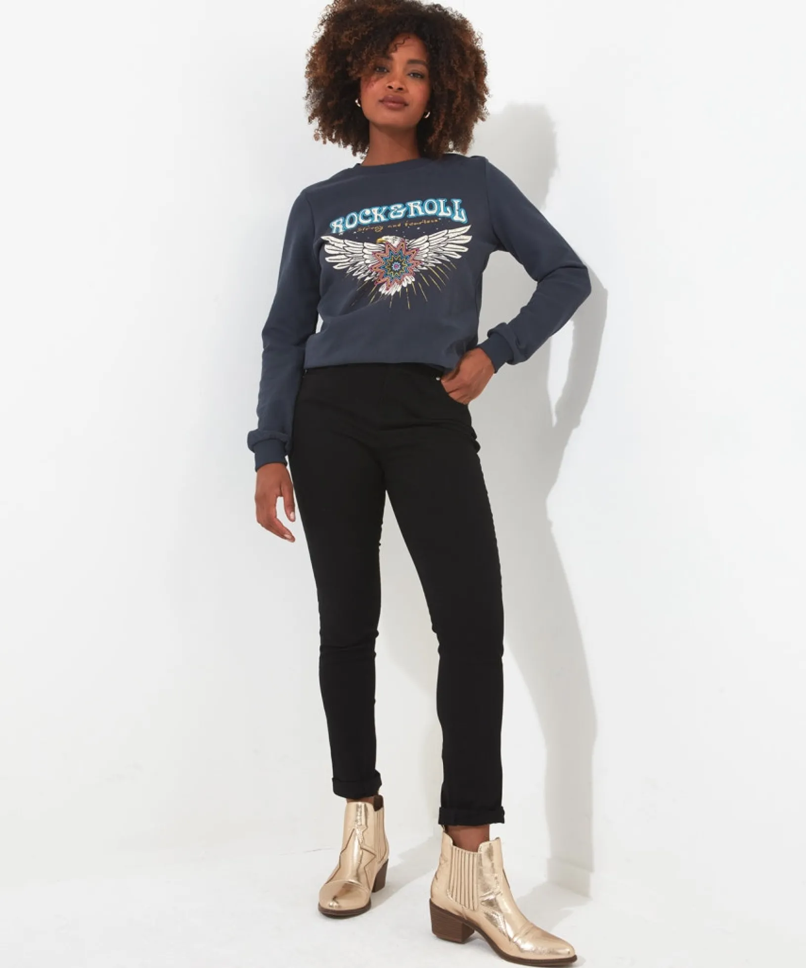 rock_amp_roll_sweatshirt_2.webp Tops, Tunics & Blouses | Sale Tops, Tunics & Blouses | Women's | Women's Joe Browns Rock & Roll Sweatshirt Grey