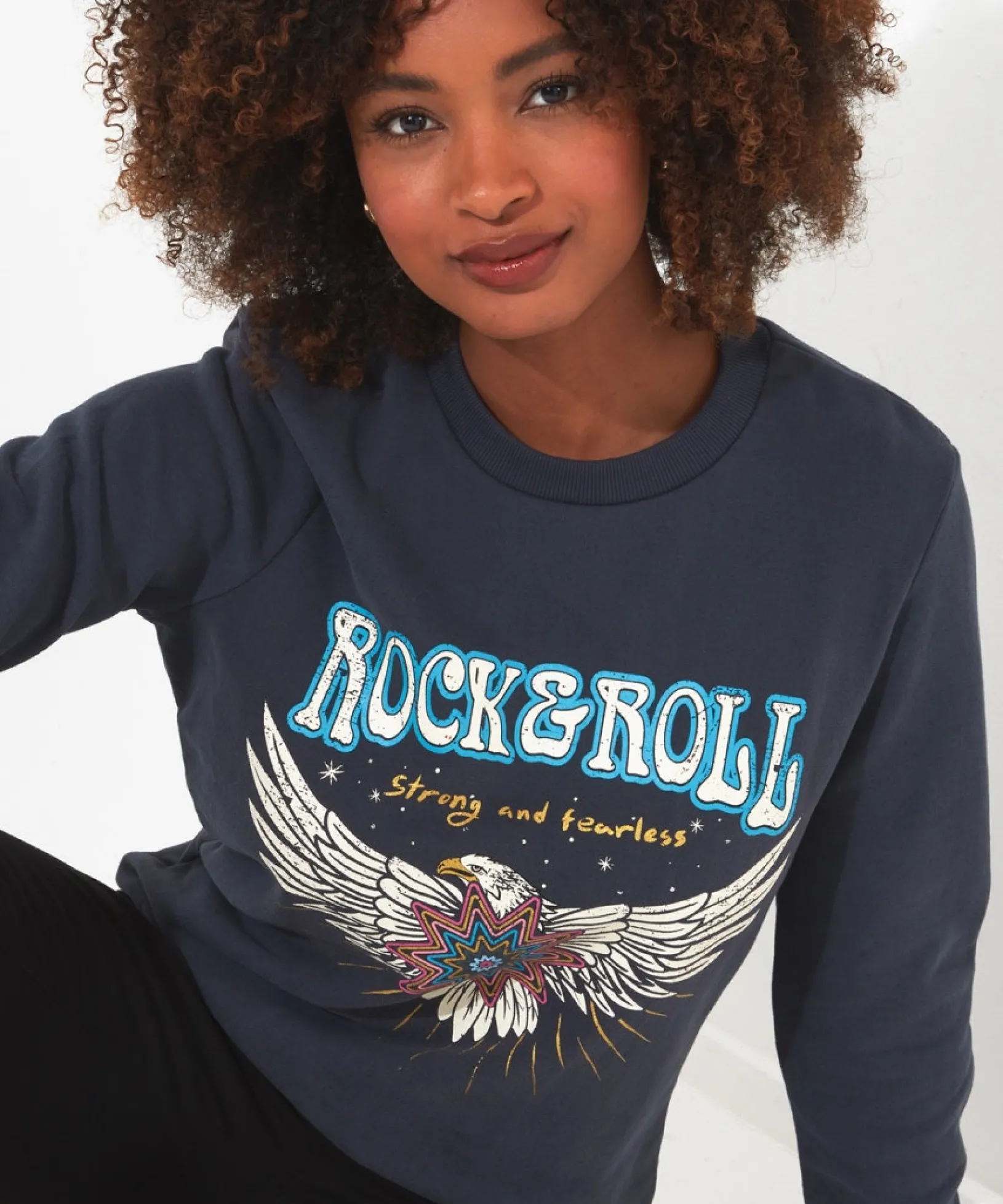 rock_amp_roll_sweatshirt_4.webp Tops, Tunics & Blouses | Sale Tops, Tunics & Blouses | Women's | Women's Joe Browns Rock & Roll Sweatshirt Grey