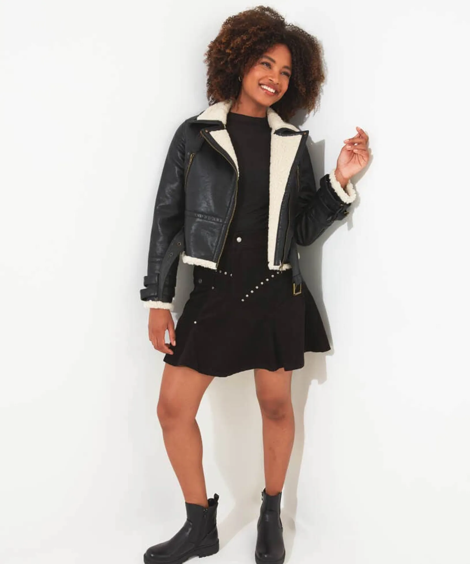 rock_it_up_studded_skirt_3.webp Skirts | Sale Skirts | Women's | Women's Joe Browns Rock It Up Studded Skirt Black