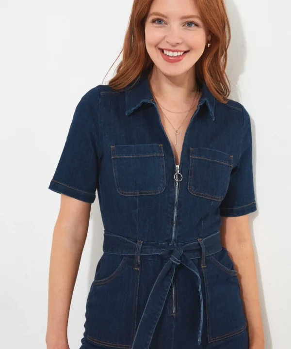 Shop Women's Collection | Petite | Denim Styles | Jumpsuits | Jeans & Trousers | Top Picks | Women's | Women's | Women's | Women's Joe Browns Roxie Denim Jumpsuit Blue / Black