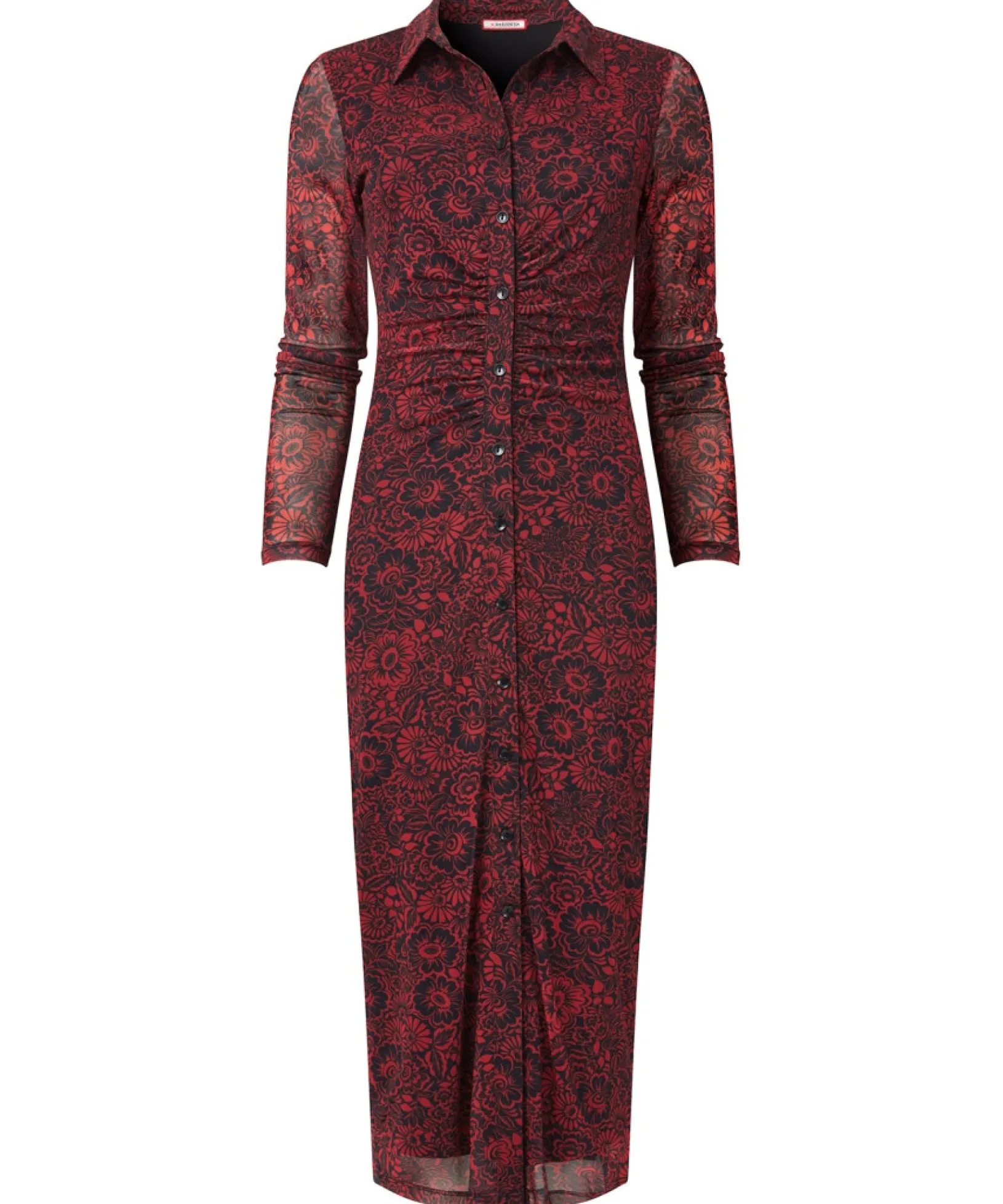 ruched_front_button_throu_1.webp Shop Women's Collection | Midi Dresses | Dresses | Sale Dresses | Top Picks | Top Picks | Women's | Women's Joe Browns Ruched Front Button Through Mesh Dress Multi