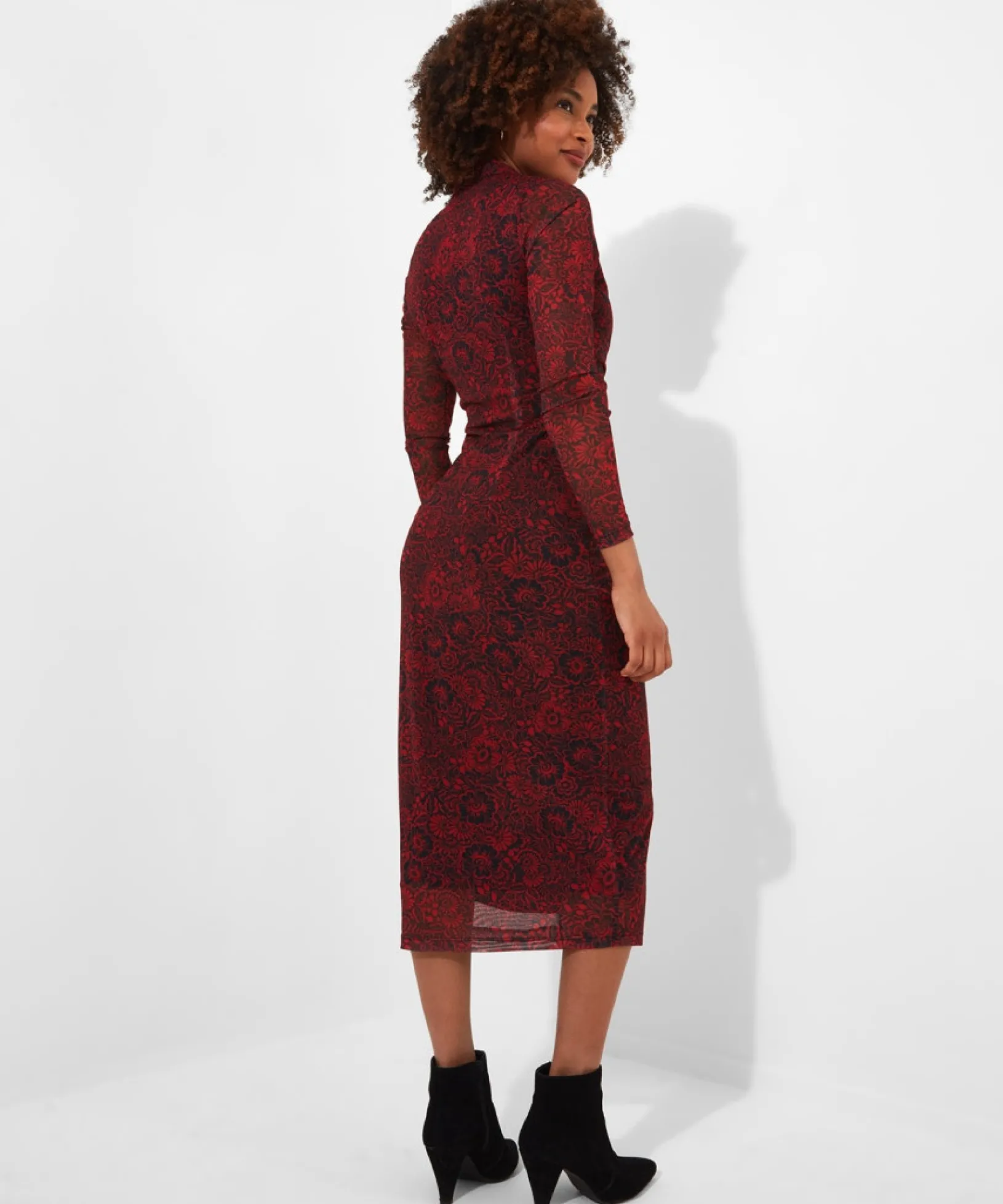 ruched_front_button_throu_3.webp Shop Women's Collection | Midi Dresses | Dresses | Sale Dresses | Top Picks | Top Picks | Women's | Women's Joe Browns Ruched Front Button Through Mesh Dress Multi