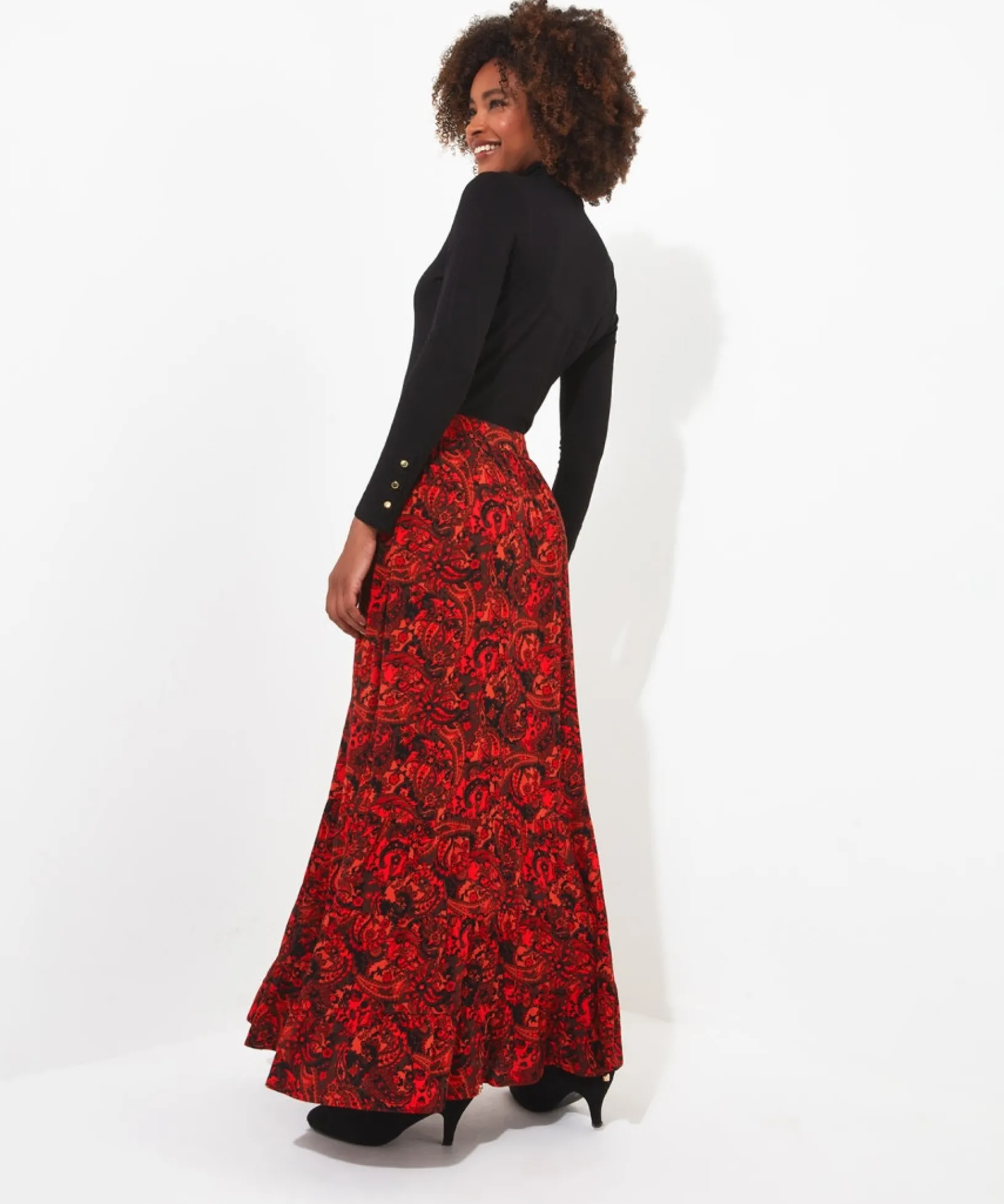 ruffle_skirt_5.webp Shop Women's Collection | Skirts | Sale Skirts | Top Picks | Women's | Women's Joe Browns Ruffle Skirt Multi