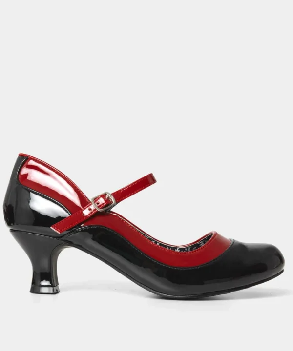 Boots & Shoes | Sale Boots & Shoes | Women's | Women's Joe Browns Salsa Cafe Patent Shoes Black/Red