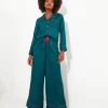 Pyjamas & Loungewear | Gifts | Sale Pyjamas & Loungewear | Women's | Women's | Women's Joe Browns Satin Stripe Pyjama Bottoms Teal
