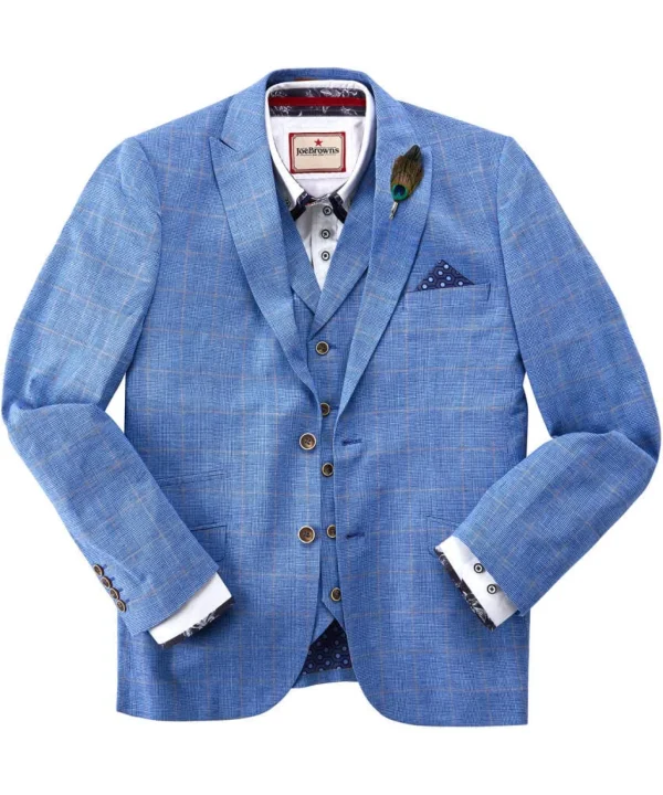 Sale Blazers | Sale Coats & Jacket | Men，s | Men，s Joe Browns Sensational Check Blazer Blue