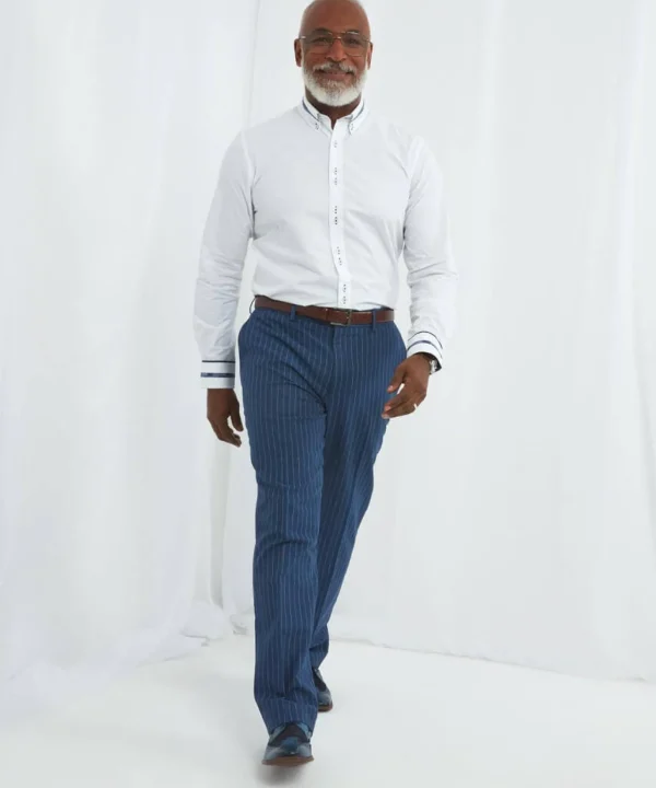 Sale Jeans & Trousers | Men，s Joe Browns Sensational Stripe Trousers Blue